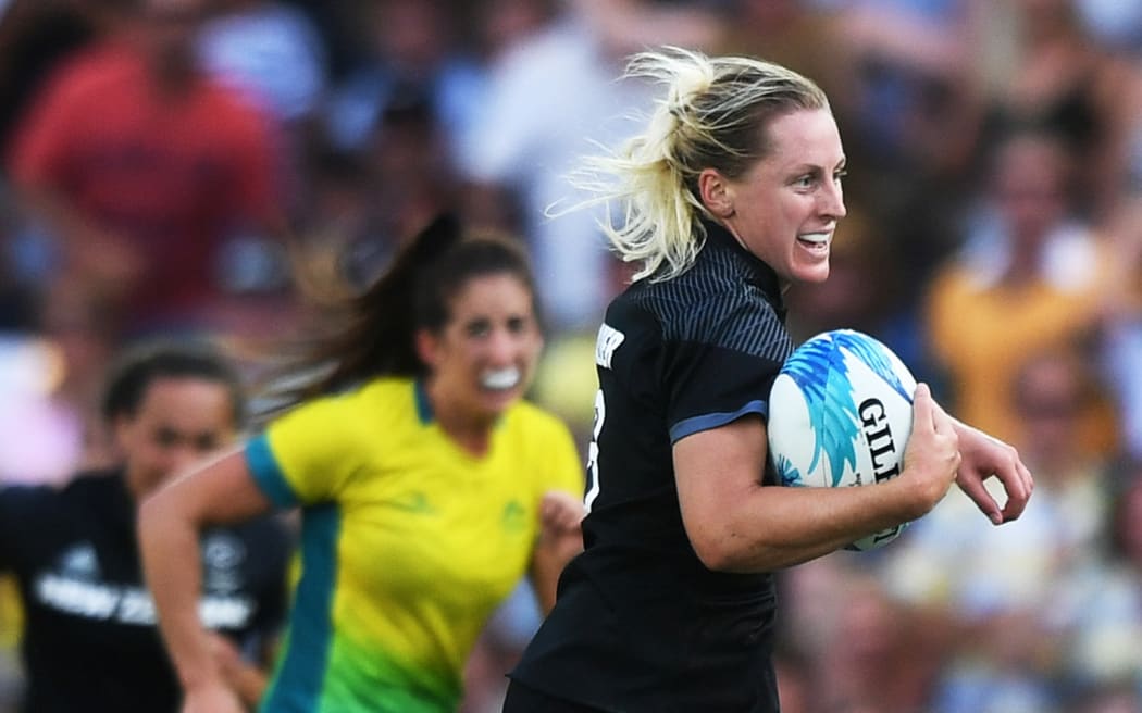 Kelly Brazier scored two tries in the Black Ferns trouncing of Australia.