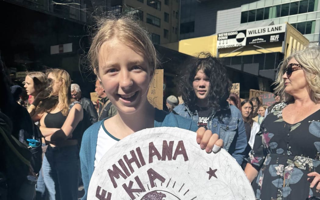Climate protest in Wellington