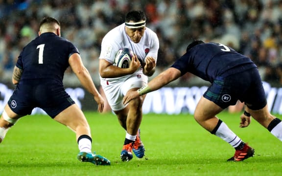 England prop Mako Vunipola on the rampage against Scotland in the Six Nations.