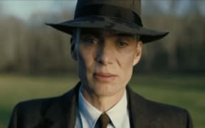 Still from Christopher Nolan's Oppenheimer featuring Cillian Murphy as Robert Oppenheimer.