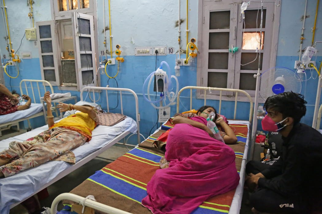Covid-19 patients in a Beawar hospital in India, were faced with a shortage of beds and oxygen.
