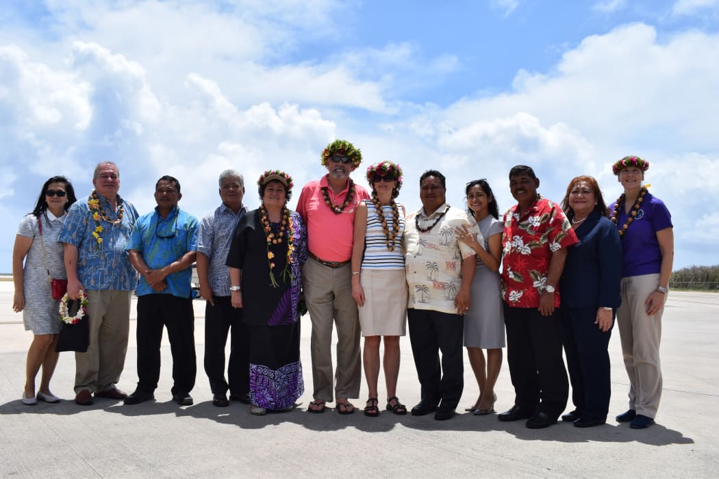 Senator LIsa Murkowski poses with CNMI leaders led by Governor Ralph Torres