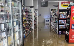 New World in Auckland's Newmarket had to shut after heavy rain flooded its premises on 27 January, 2023.