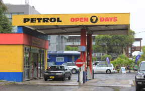 A petrol station in Rarotonga