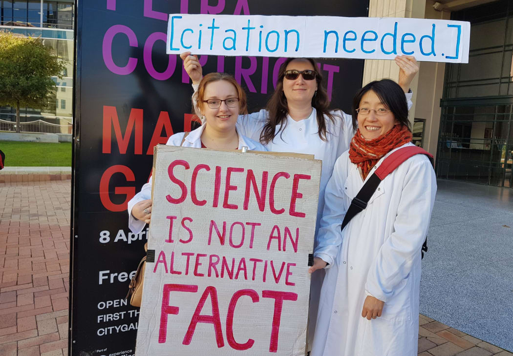 Protesters in Wellington.