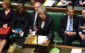 Britain's Prime Minister Theresa May speaking during Prime Minister's Questions in the House of Commons