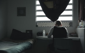 Inside a cell at Christchurch Men's Prison.