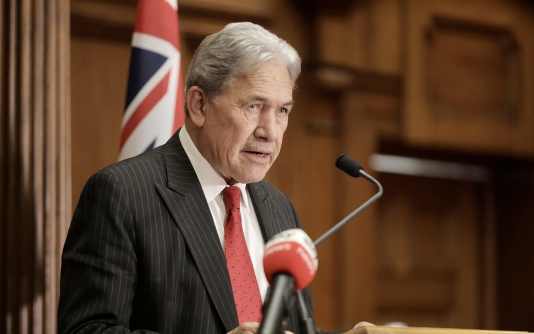 Minister for Rail Winston Peters announces new details for the Cook Strait ferry replacement plan on 31 March 2025.