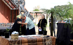 Government officials, Pacific community representatives and Ngāti Whātua Ōrākei gathered at Ōrākei marae in Auckland for the one-year anniversary of the Dawn Raids apology.