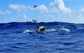 Joe Wilson, 22, competes in the Molokai2Oahu Paddleboard World Championships 2023.