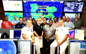 The entire Regional Fisheries Surveillance Centre team for TUI MOANA includes members from Australia, Fiji, New Zealand, Palau, Papua-New Guinea, Solomon Islands, Tonga, Tuvalu, the United States and Vanuatu.