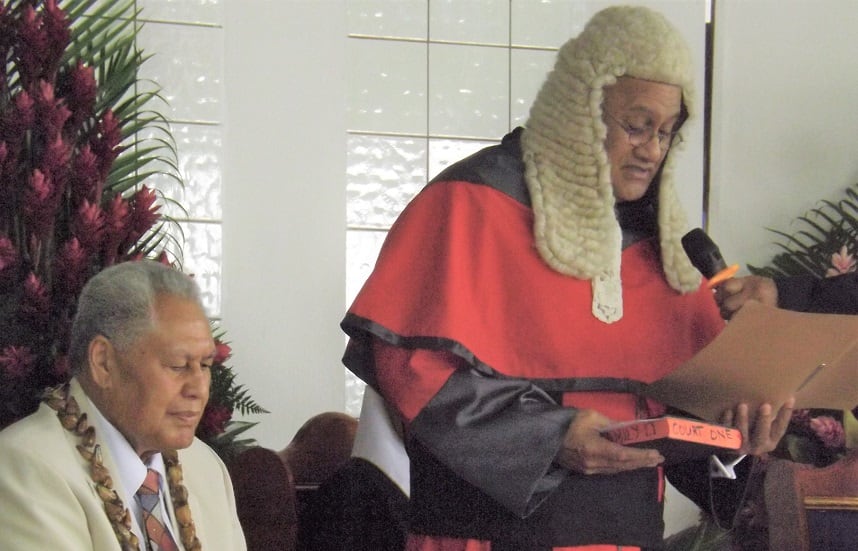 Satiu Simativa Perese is sworn in