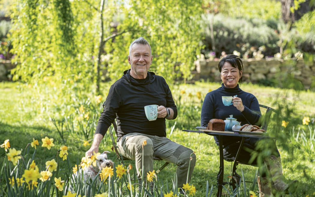 Jimmy and Jane Barnes on their property in Southern Highlands, New South Wales.