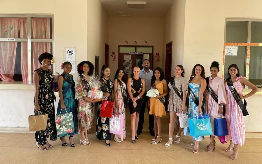 The Miss Universe Fiji contestants during the competition.