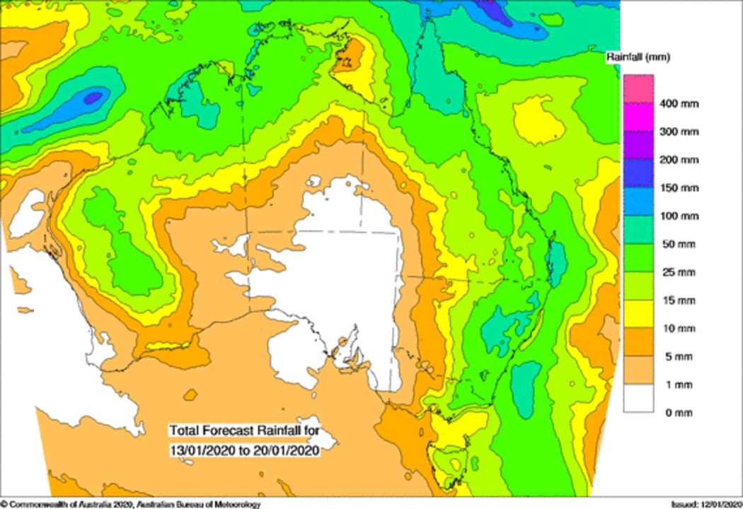 Rain forecast for Australia is being welcomed by the Rural Fire Service.