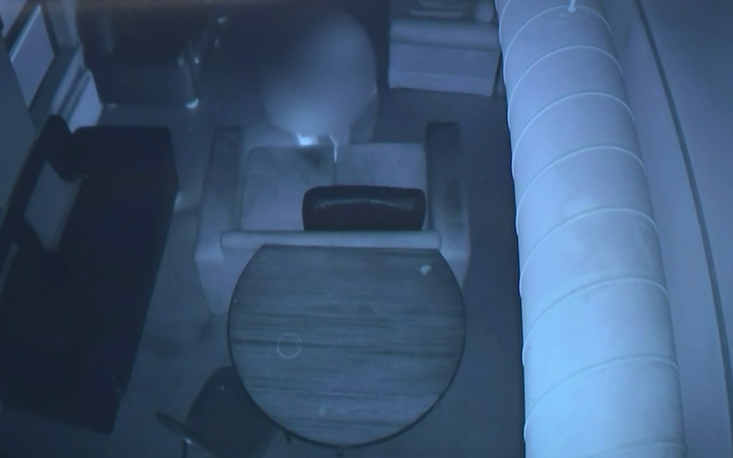 The High Court in Wellington has seen CCTV footage of a man setting fire to a couch inside Loafers Lodge on the evening it burned down.