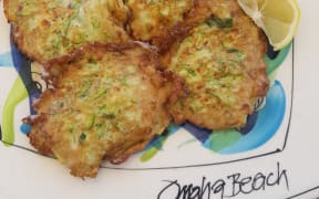 Courgette and feta fritters