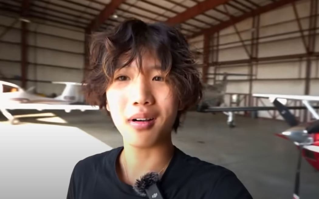 Teen pilot Ethan Guo has been grounded in Antarctica during his mission to fly to all seven continents to raise money for child cancer research.