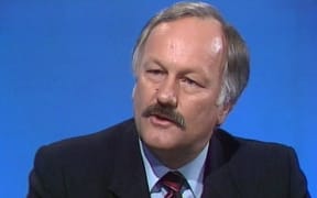 Roger Douglas gives a post-Budget interview in 1984