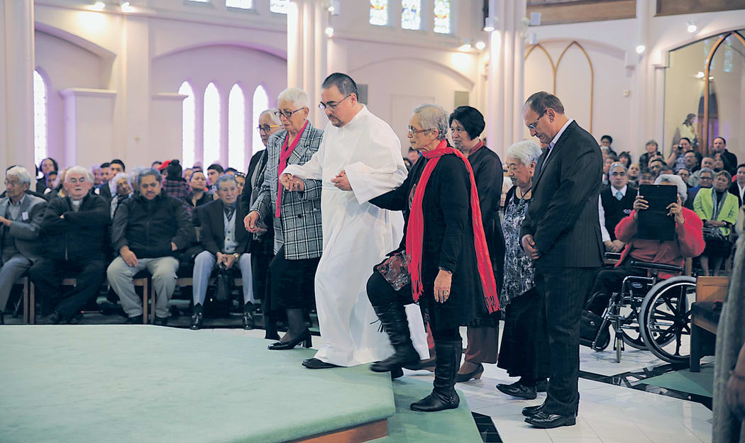 Danny Karatea-Goddard during his ordination ceremony.