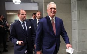 WASHINGTON, DC - MAY 30: U.S. House Speaker Kevin McCarthy (R-CA) walks to a House Republican Caucus meeting at the Capitol on May 30, 2023 in Washington, DC. House Republicans are working on final negotiations for the bill created after the deal reached by the White House and House Republican negotiators to raise the debt ceiling to 2025.