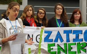 NZ delegate Natalie Jones with her fellow delegates.