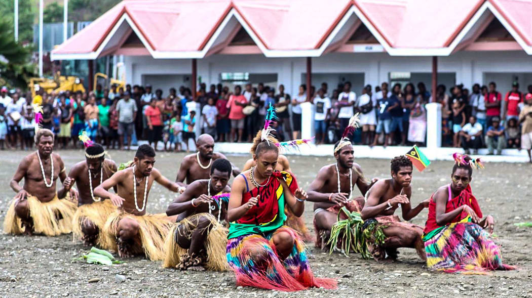 Cultural performers from Vanuatu at the 6th Melanesian Arts Festival in Solomon Islands.