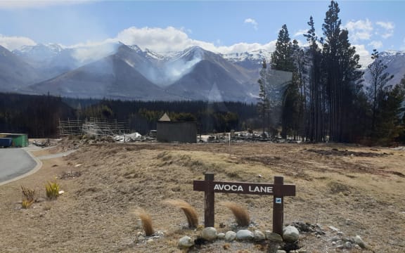 Lake Ohau village after the fire.