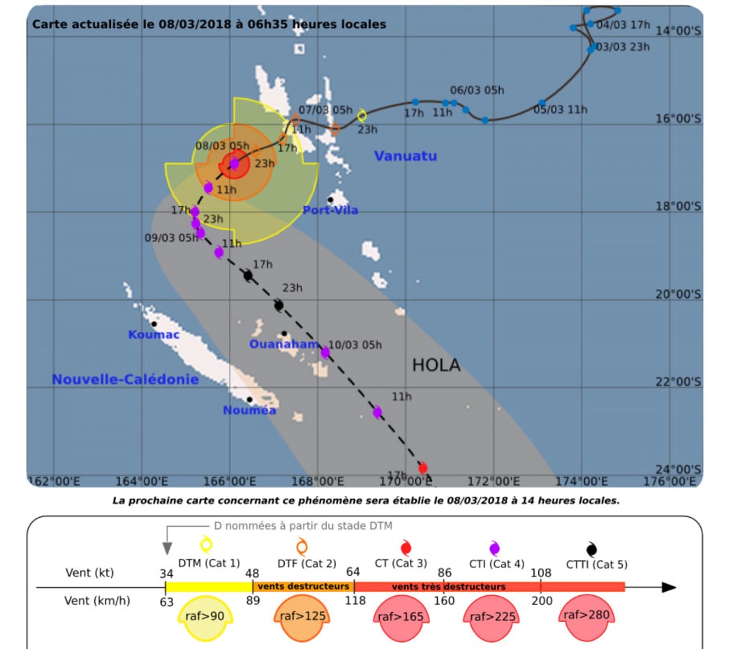 Cyclone Hola heads towards New Caledonia