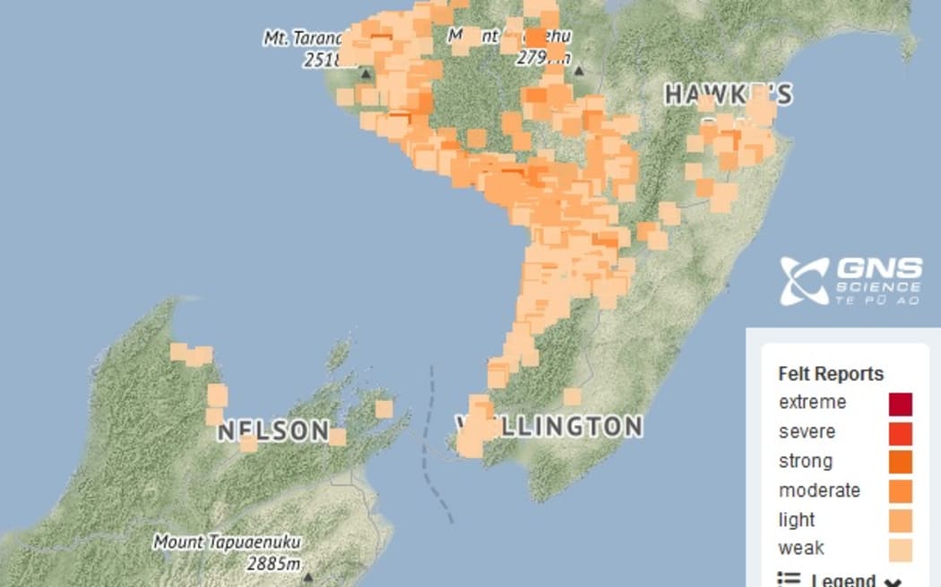 Two earthquakes have been felt in the lower North Island on Friday night.