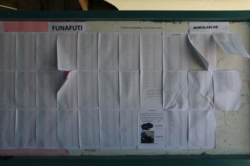 Voter lists ahead of Tuvalu