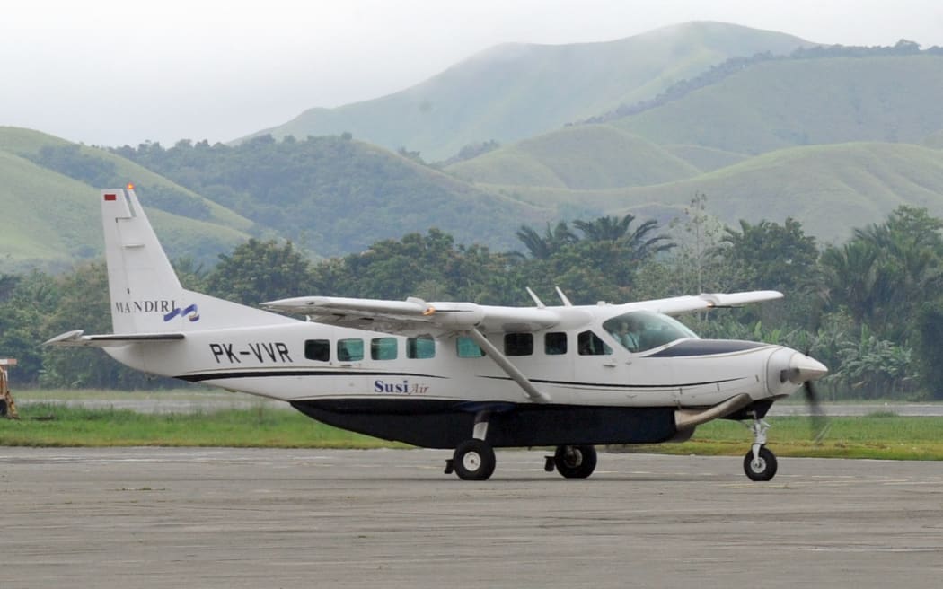 A Cessna Grand Caravan aircraft of Susi Air prepares to take off at Jayapura airport in Papua province. (pictured on June 17, 2011)