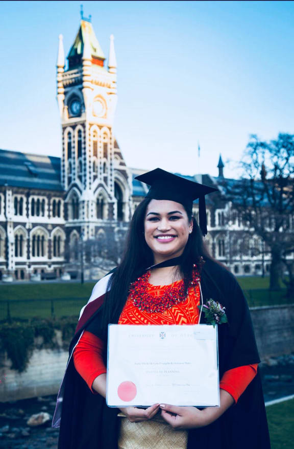 Masters of Planning at Otago University, Eseta Fonokalafi