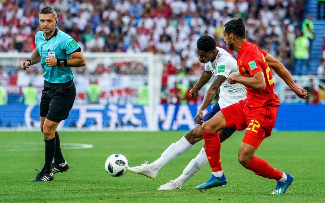Marcus Rashford came the closest to scoring for England.