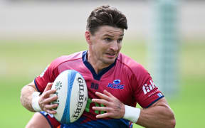 Beauden Barrett during a Blues Super Rugby training session at Alexandra Park in Auckland.