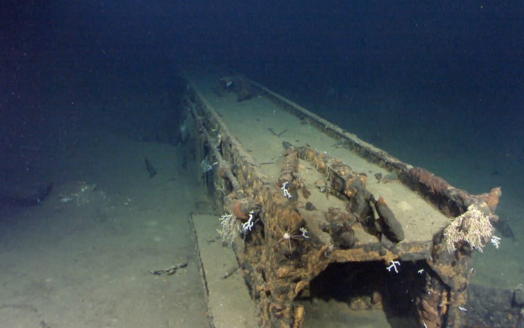Musashi carried six to seven float planes launched from this catapult system.