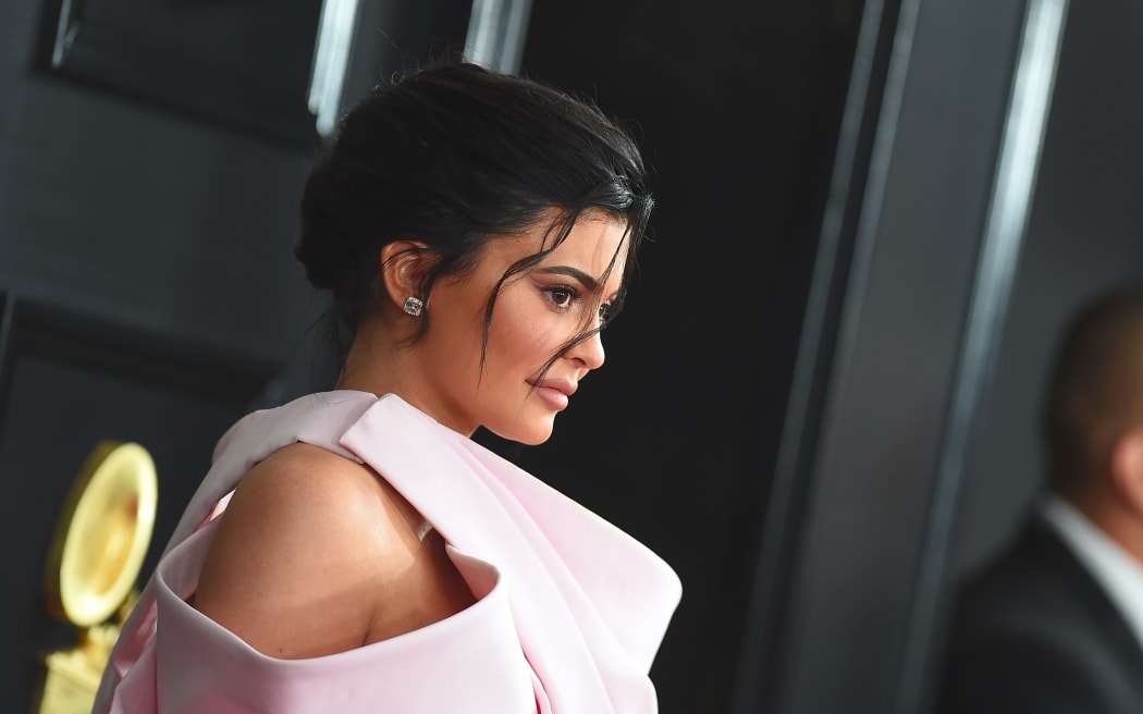 TV personality Kylie Jenner arrives for the 61st Annual Grammy Awards in Los Angeles.