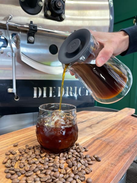 A cold brew coffee serviced at Rabbit Island Coffee takes 24 hours to make.