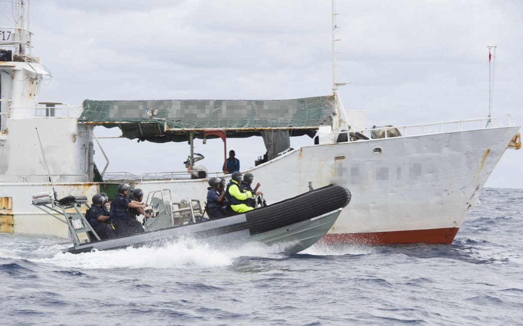 HMNZS Hawea assists with fisheries and customs patrols in Fiji.