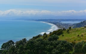 Scenic view of the Bay at Whakatane, Bay of Plenty, New Zealand