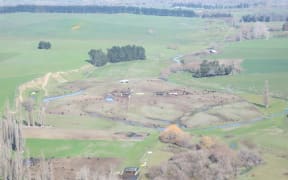 A feedlot in Papanui in central Hawkes Bay, near Waipawa.