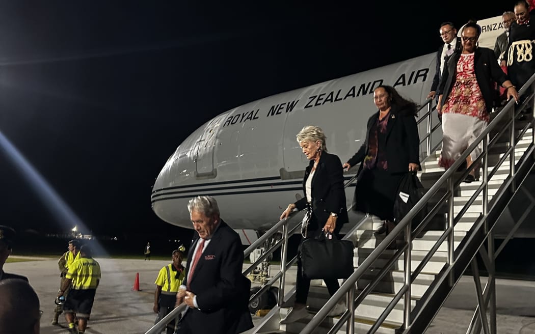 Winston Peters and other members of NZ Parliament arrive in Tonga on the first leg of their Pacific Mission.