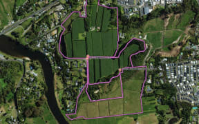 The site has been operating as a kiwifruit orchard. Image / Screenshot of TCC map
