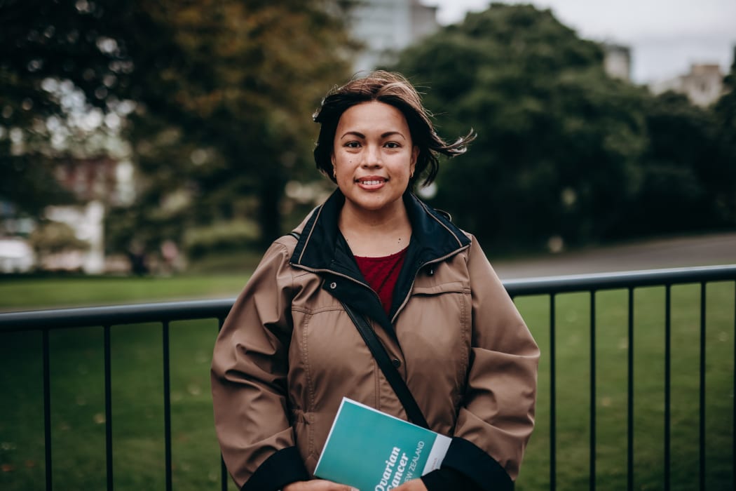 Eleanor, a nurse who has late stage ovarian cancer, supported the petition at Parliament.