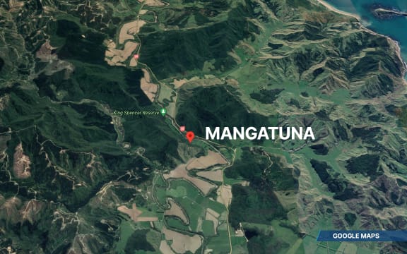 The area where Axle went missing near Tolaga Bay.