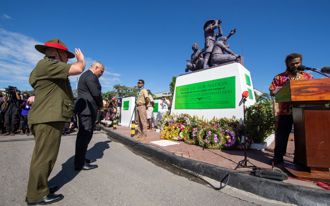 A commemoration ceremony in Solomon Islands marking the 80th anniversary of The Battle of Guadalcanal.