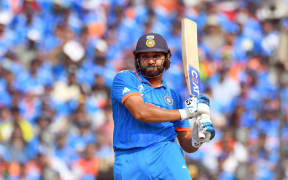 India's captain Rohit Sharma in action while batting during the ICC Cricket World Cup 2023 Finals match between India and Australia at the Sardar Vallabhbhai Patel Sports Enclave, Gujarat Cricket Association Stadium in Ahmedabad, Gujarat, India. Sunday, 19 November 2023. Copyright Photo: Raghavan Venugopal / www.photosport.nz