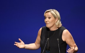 Leader of France's far-right political party Marine Le Pen.