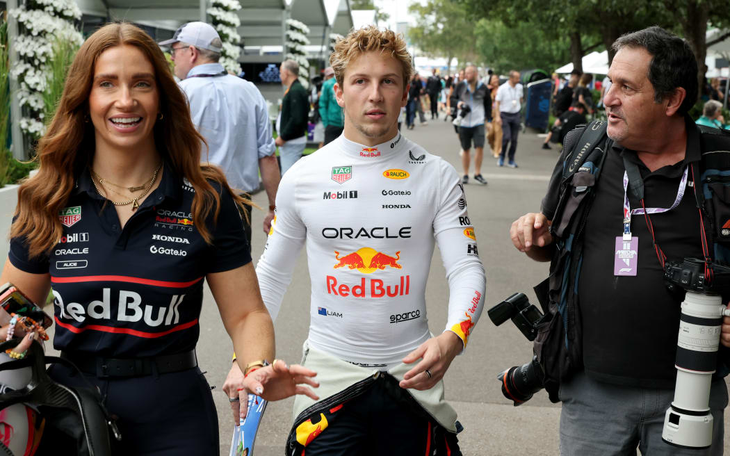 Liam Lawson (Red Bull Racing) at Albert Park in Melbourne ahead of the 2025 Australian Grand Prix.