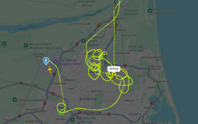 A map showing the path the police helicopter took.